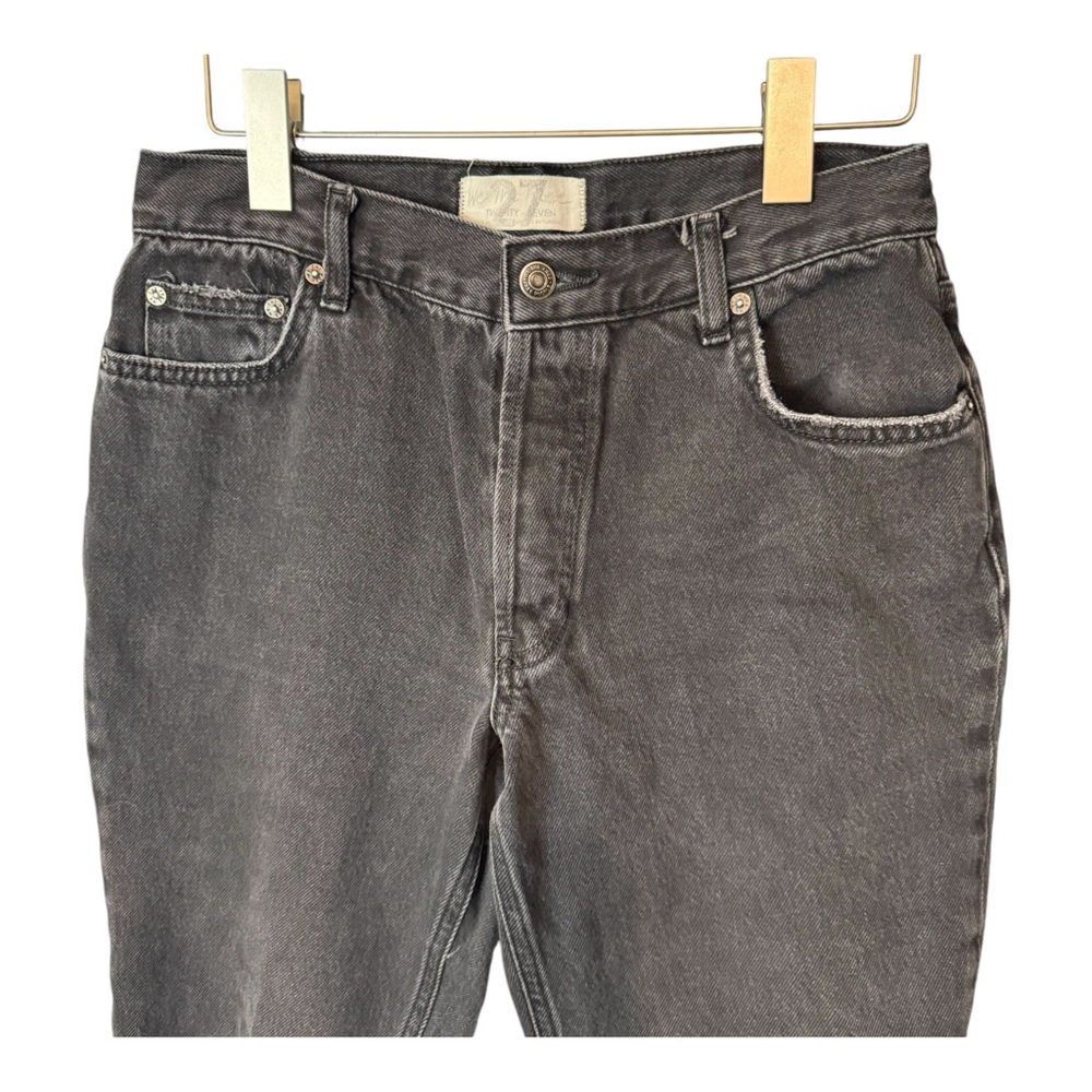 Free People We the Free Distressed Black Maggie Jeans. Button Fly. Size 27 - Picture 5 of 15